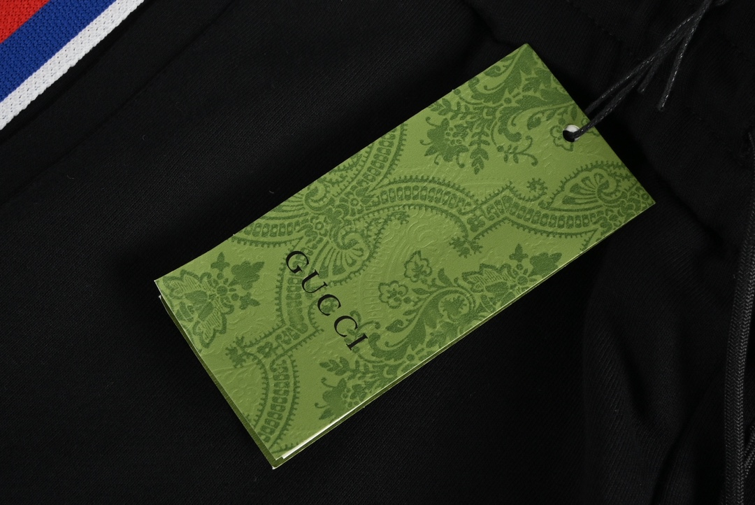 Gucci 23Fw Double G tricolor striped webbing colorblock trousers