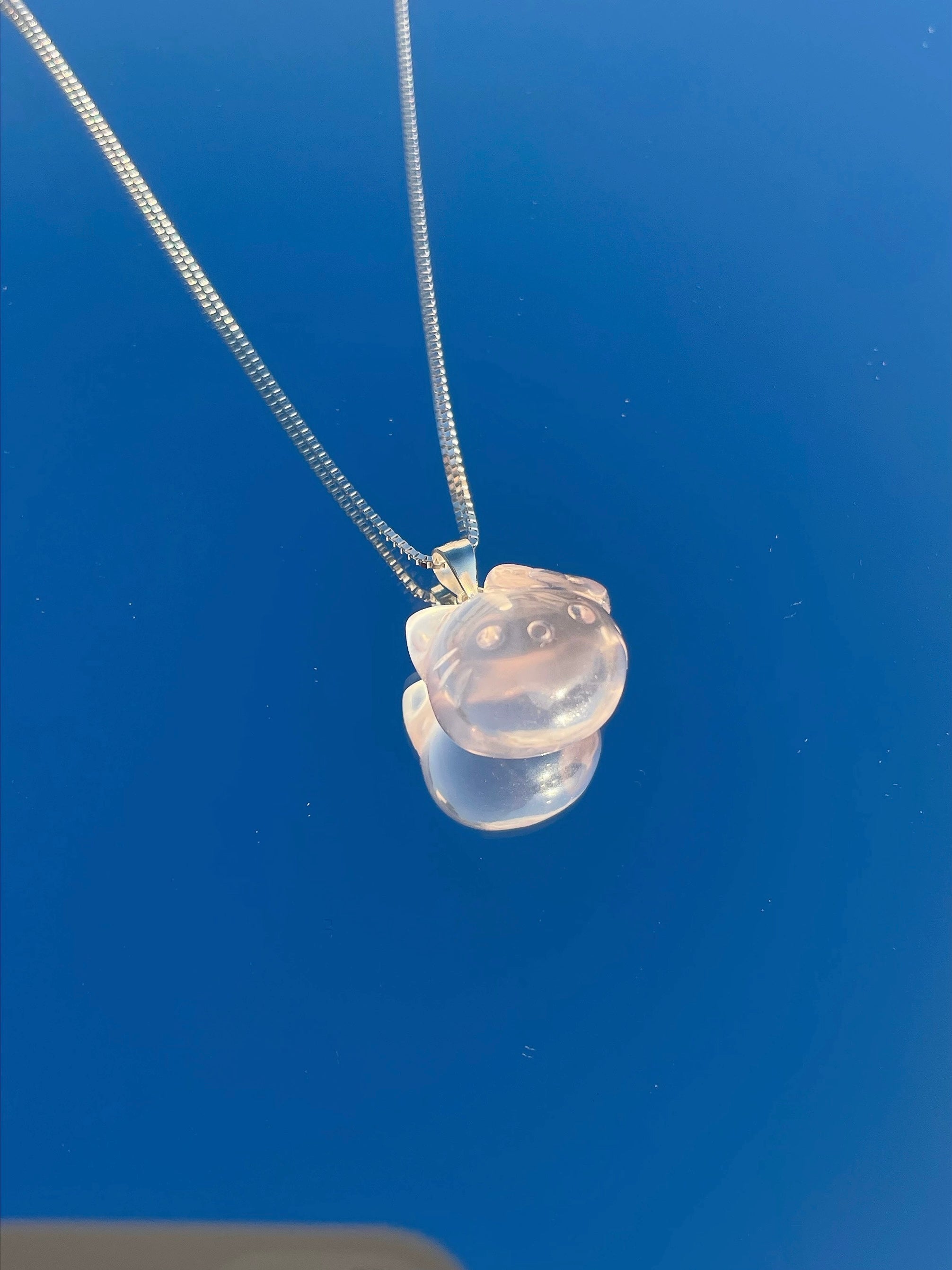 Pink Hello kitty Pendant Necklace for Women Crystal Wrapped Jewelry
