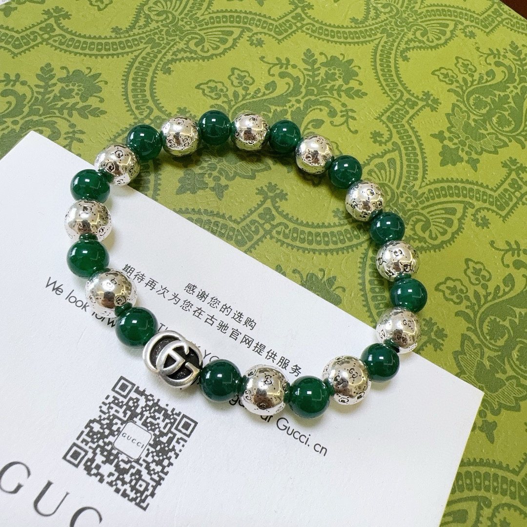 Gucci Green Agate Bracelet