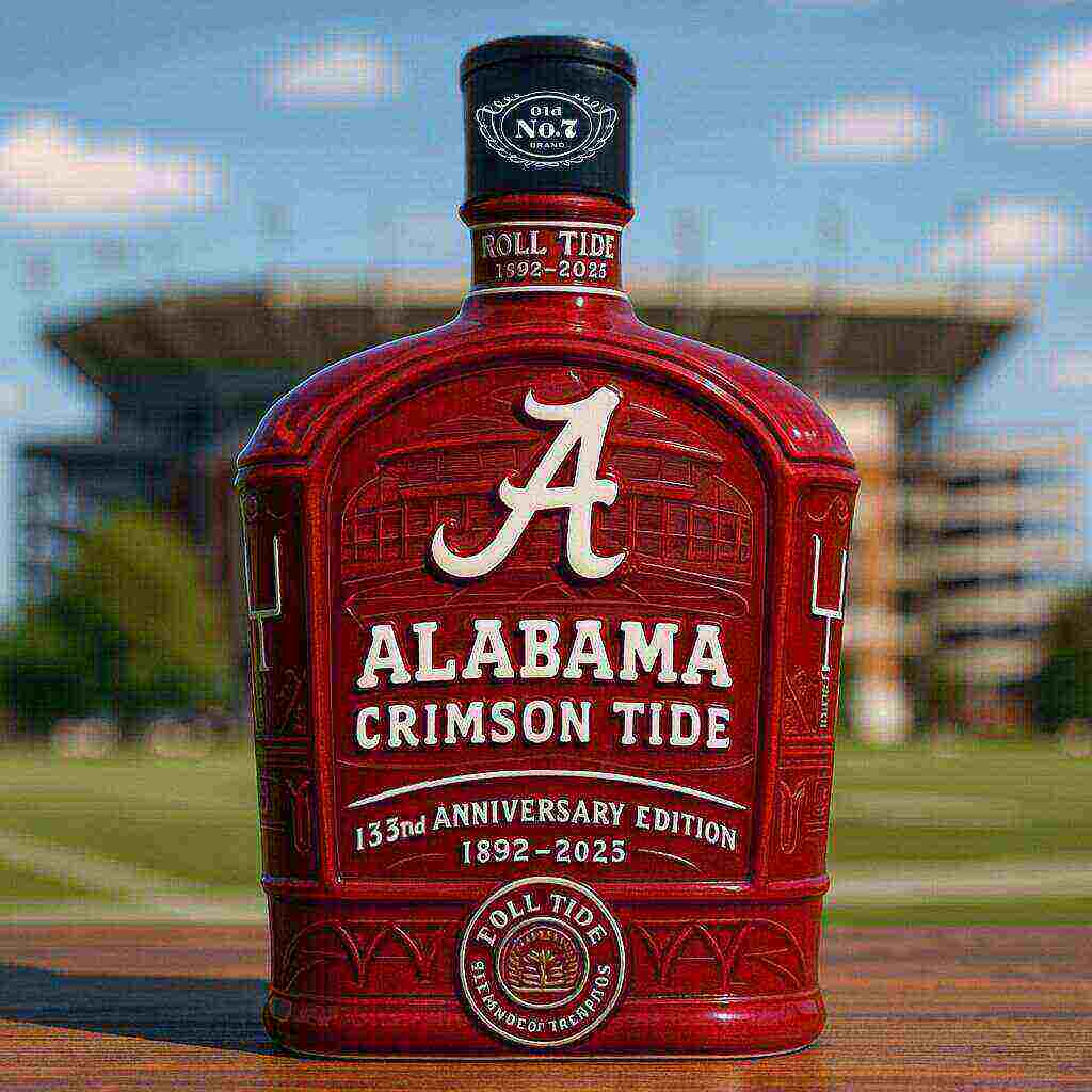 Alabama Crimson Tide 133rd Anniversary Whiskey Bottle