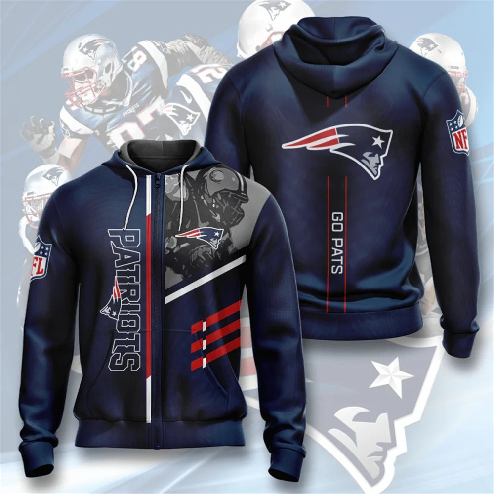 NEW ENGLAND PATRIOTS 3D HOODIE NNEP007
