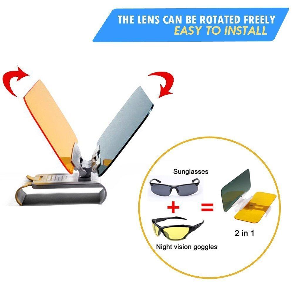 [Last day flash sale💥60% OFF]  2 in 1 Car Sun Visor - Day and Night Anti-Glare & Anti UV HD Automobile Windshield Visor