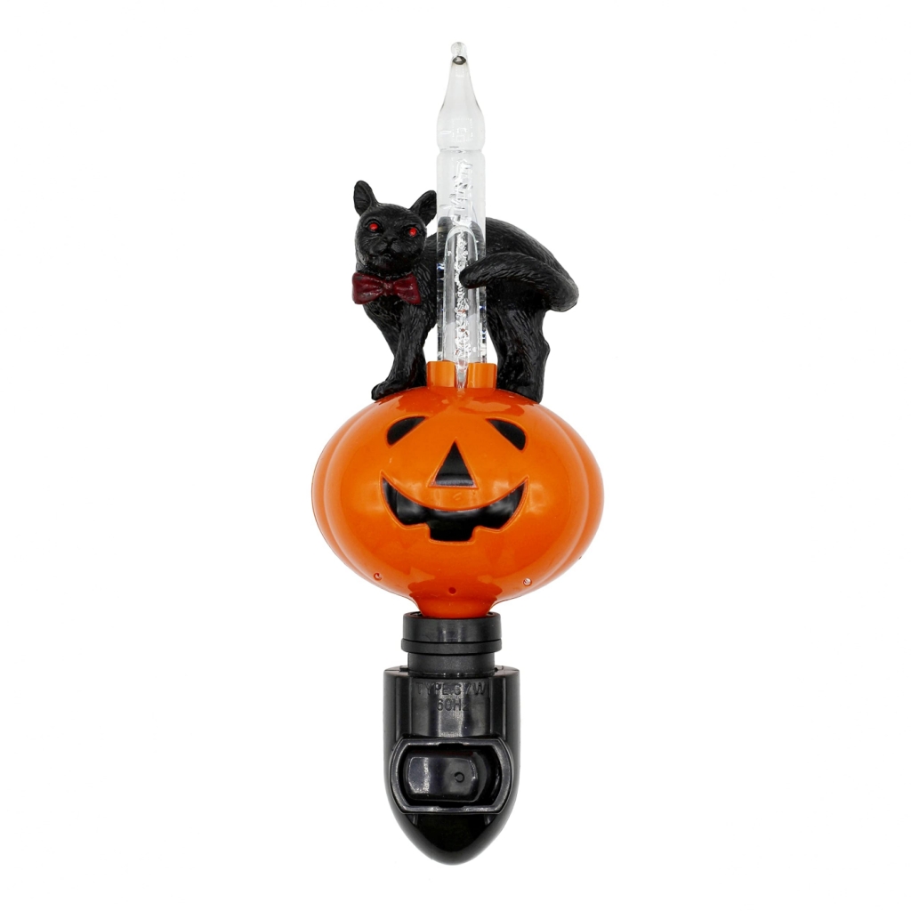 💥ON SALE💥Halloween Pumpkin Jack O' Lantern & Black Cat Bubble Night🎃💡