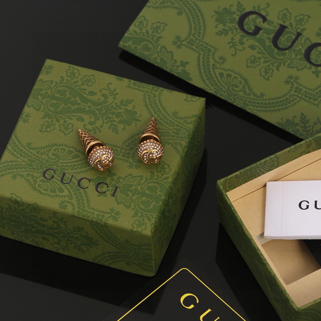 GUCCi ice cream diamond earrings