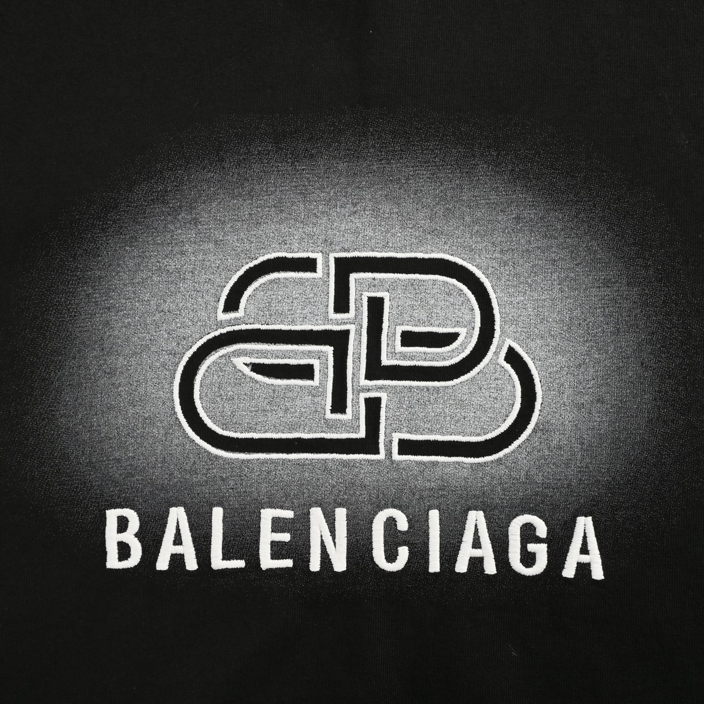 Balenciaga 25ss lock letter embroidered inkjet short sleeve