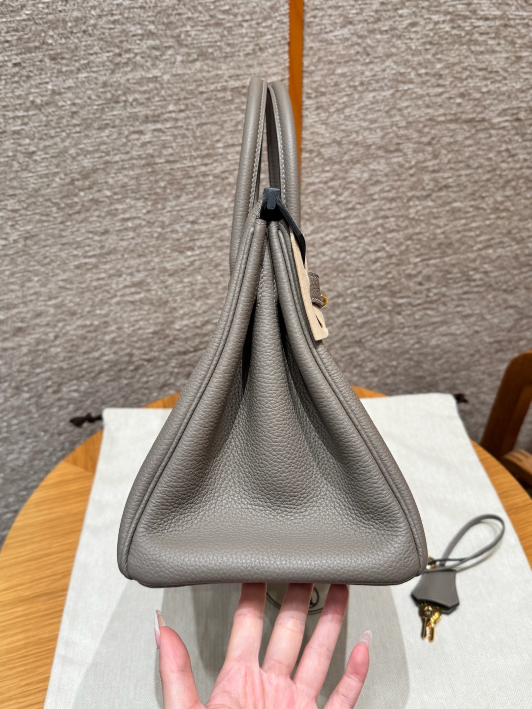 Hermes Birkin M8Girs Asphalte Handbag (Handmade to Order)