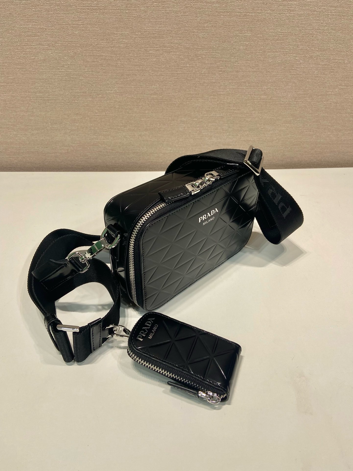 Prada Pressed Grid Camera Bag 2vh070