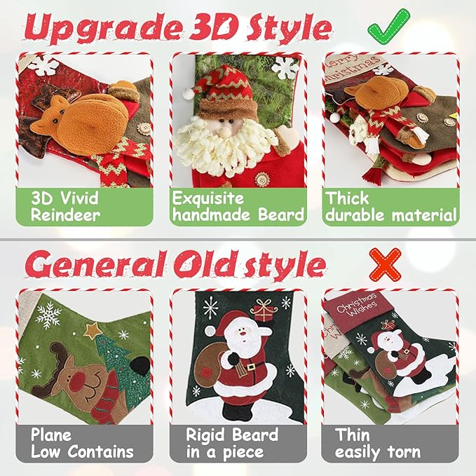 🌲Personalized cartoon Santa hanging stockings🧦