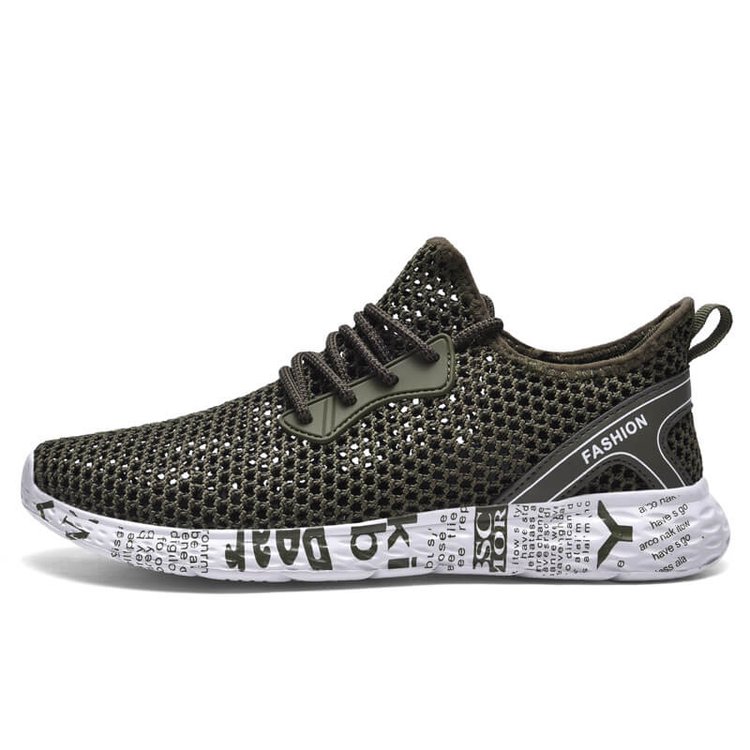 Men's Summer Graffiti Cutout Sneakers