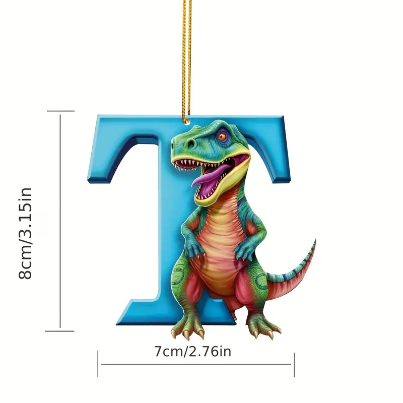 🦖🦖Christmas Dinosaur Alphabet Ornaments