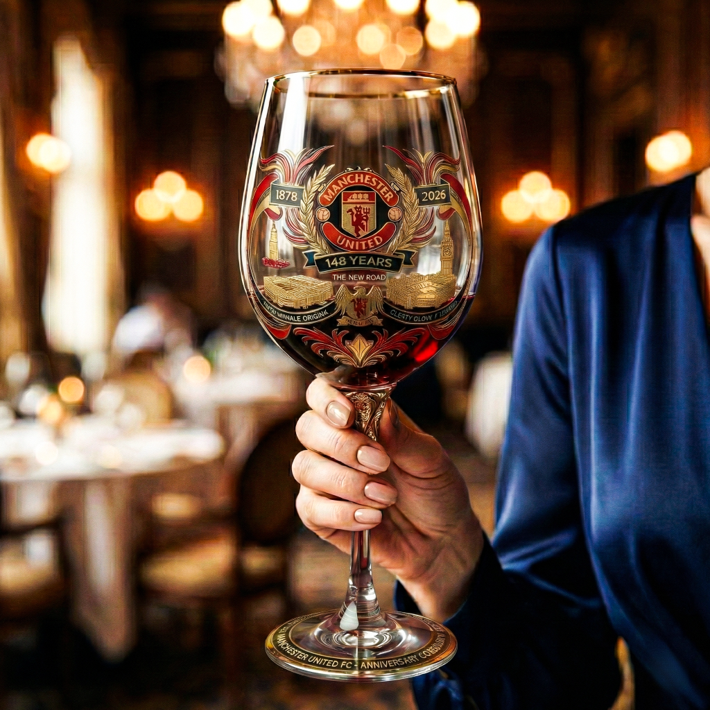 Manchester United 148 Years Anniversary Wine Glass