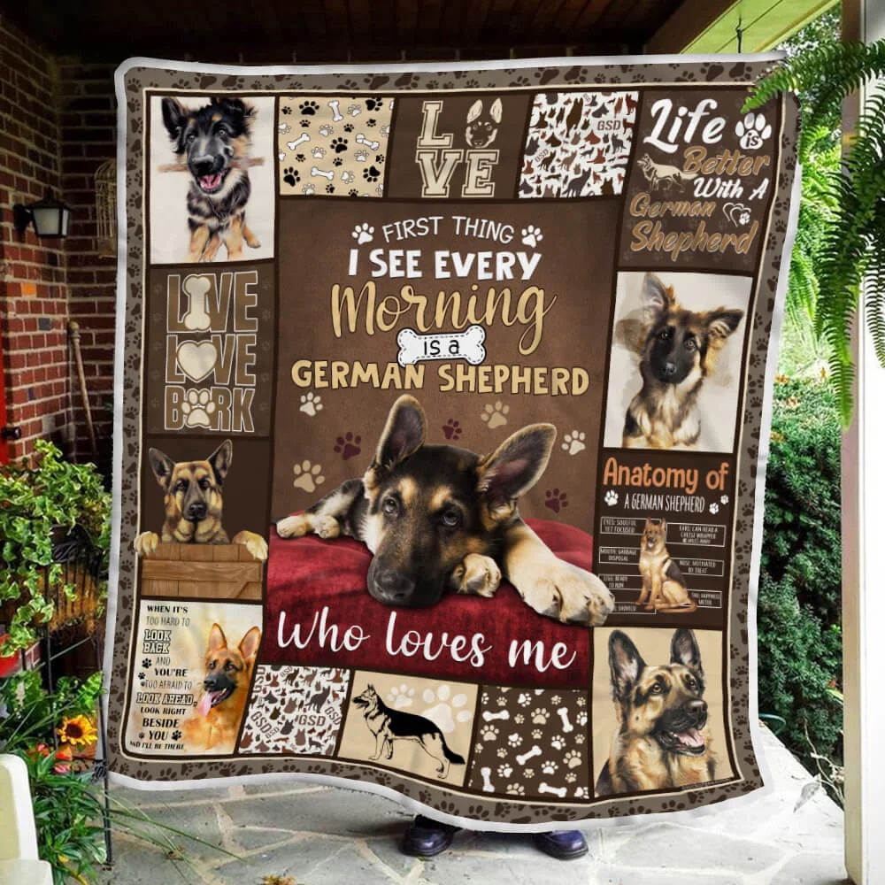 A German Shepherd Who Loves Me Sofa Throw Blanket