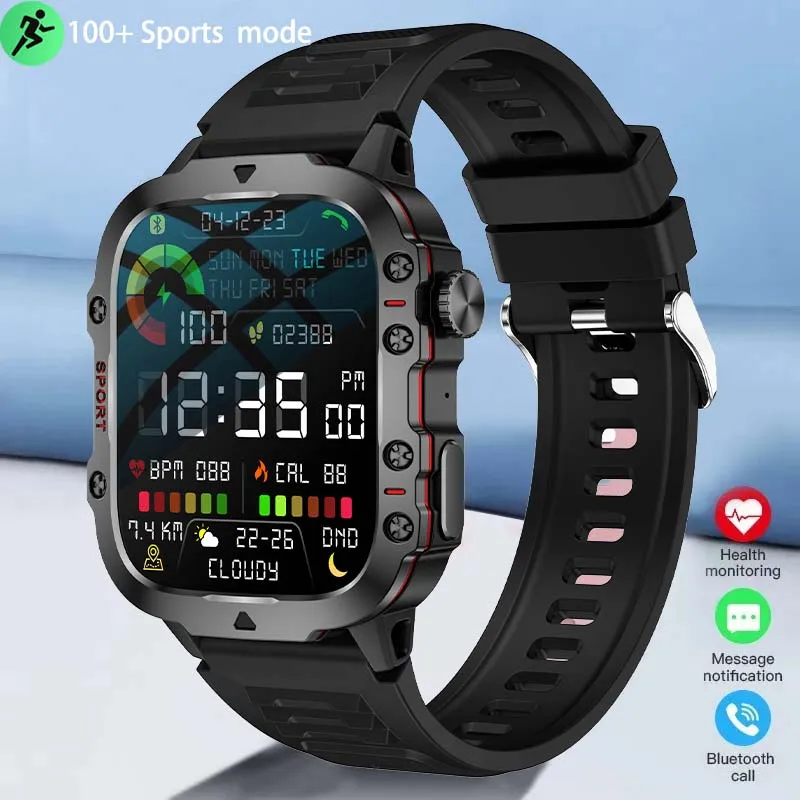 Hd Bluetooth Talk Men's Smartwatch 1.96-inch Full screen Touch 420mah battery IP68 Waterproof Sport Smartwatch for Android iOS