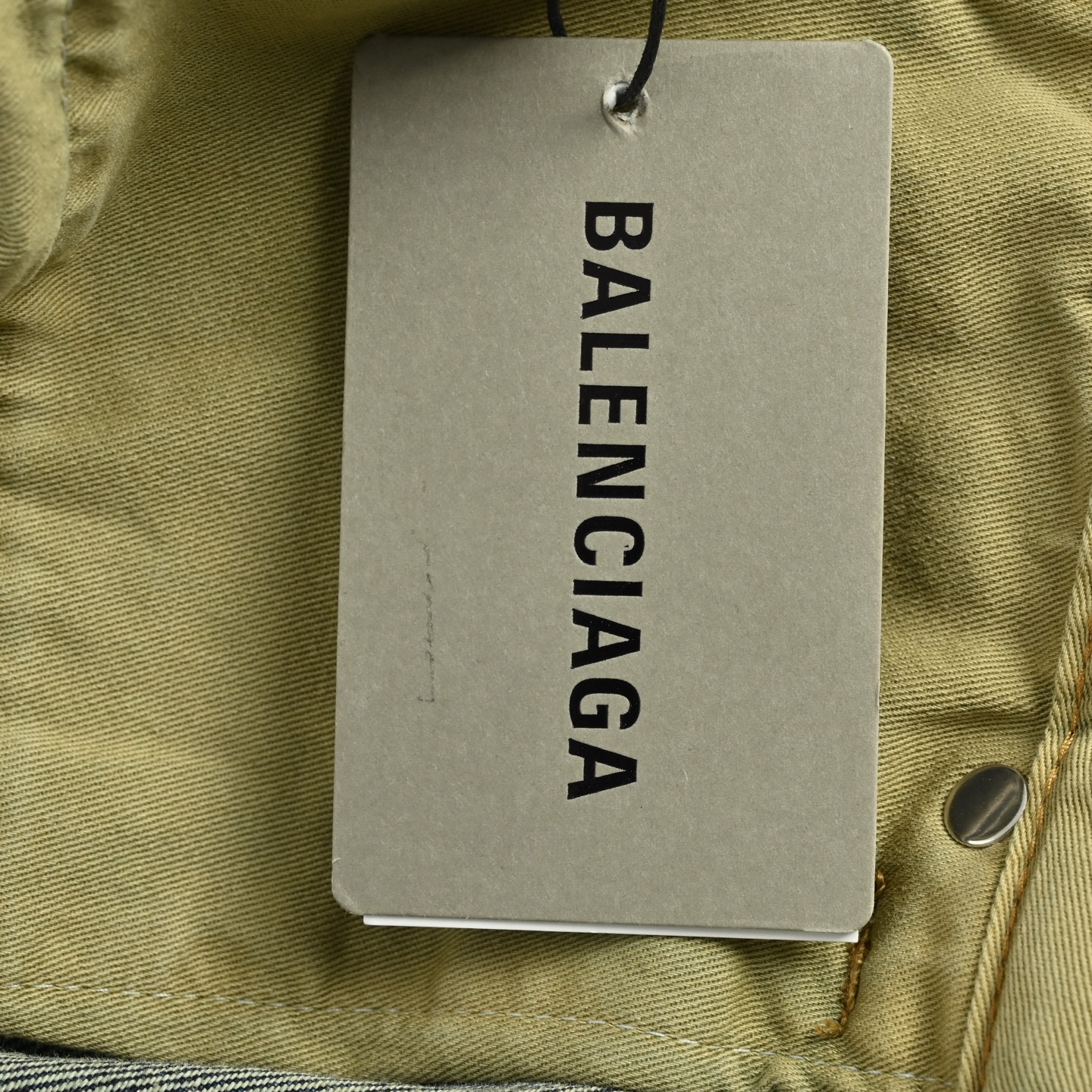 Balenciaga 25ss pocket embroidery washed distressed straight loose jeans