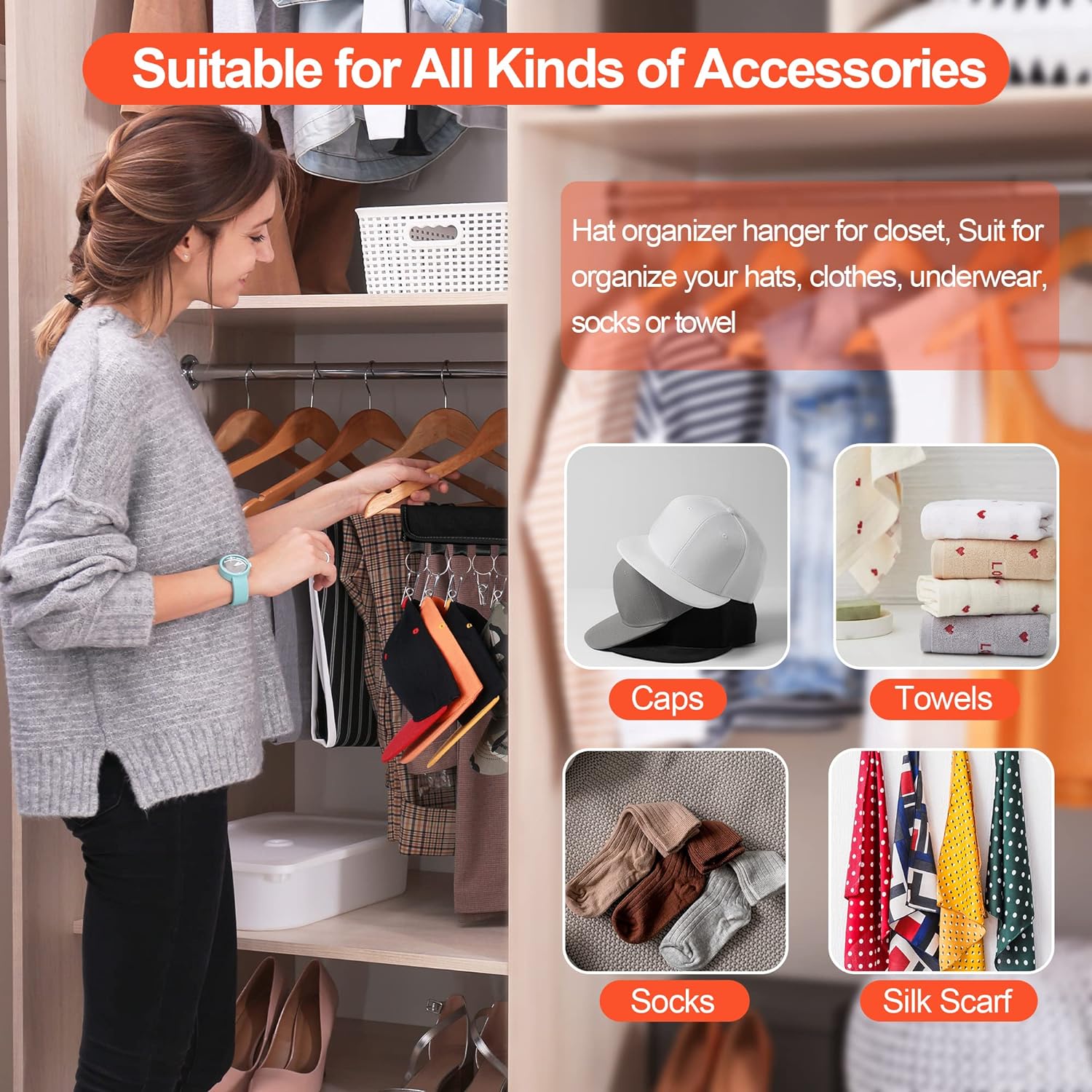 🔥Last Day 50% OFF🔥2 Pack Hat Rack for Baseball Caps