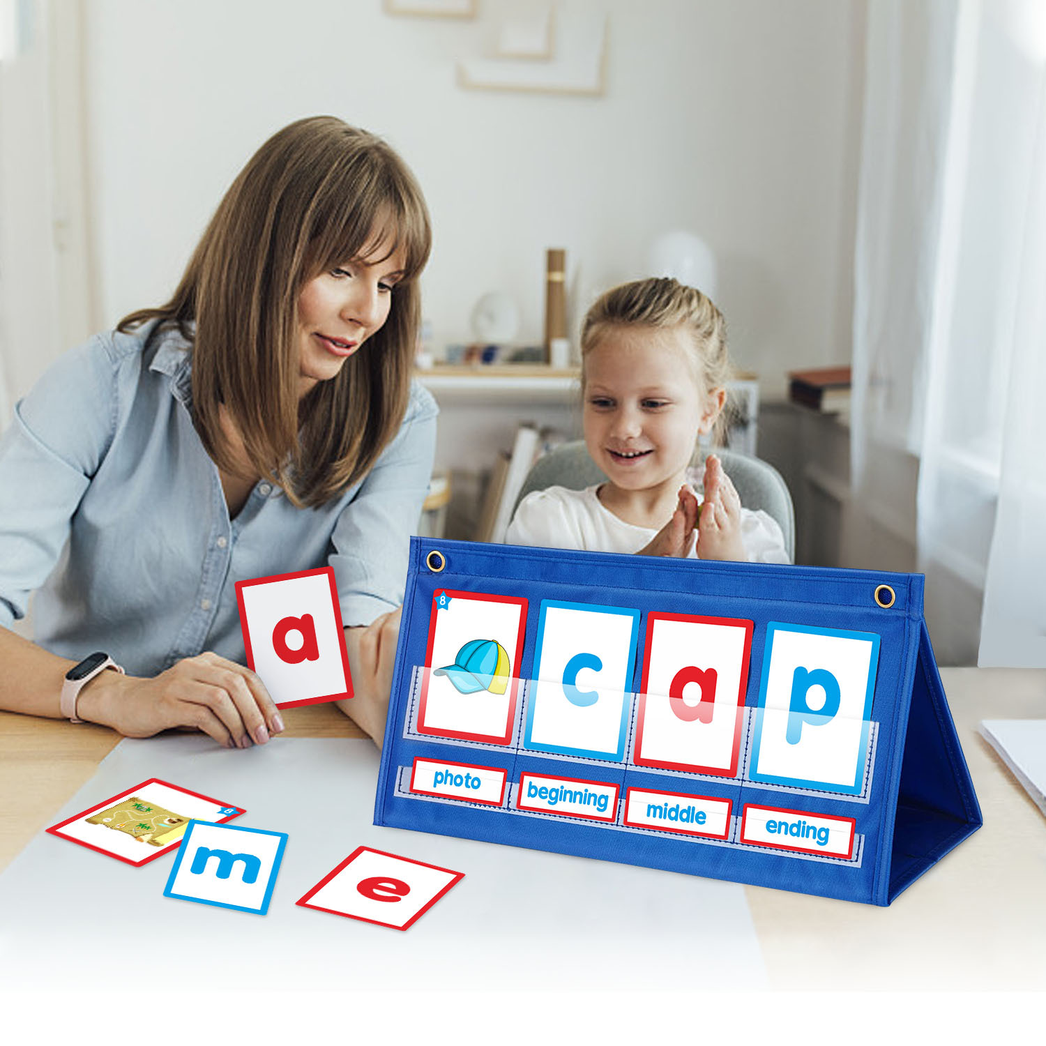 CVC Word Builder Desktop Pocket Chart Word Spelling Games Literacy Learning Cards