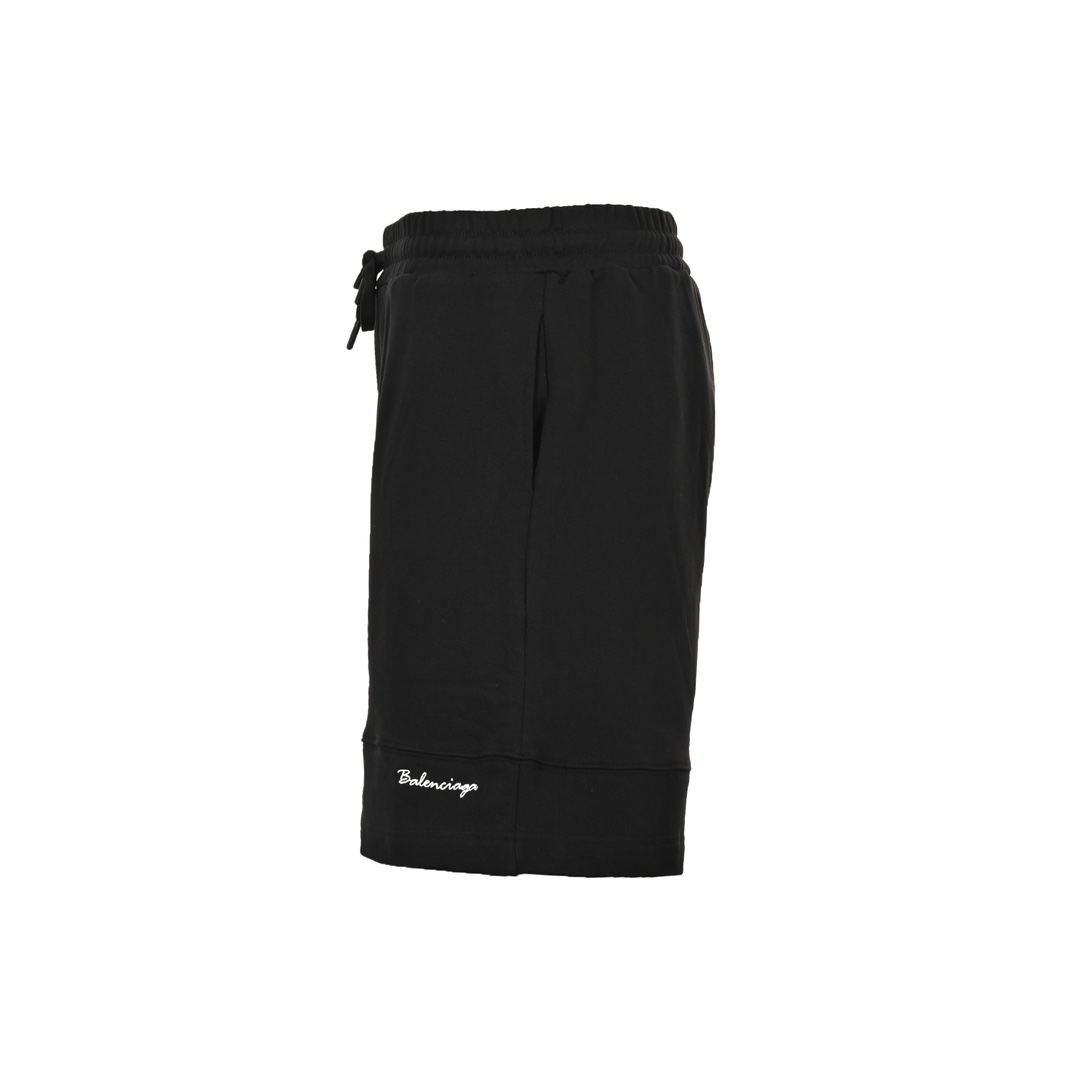 Balenciaga signature logo embroidered panel shorts