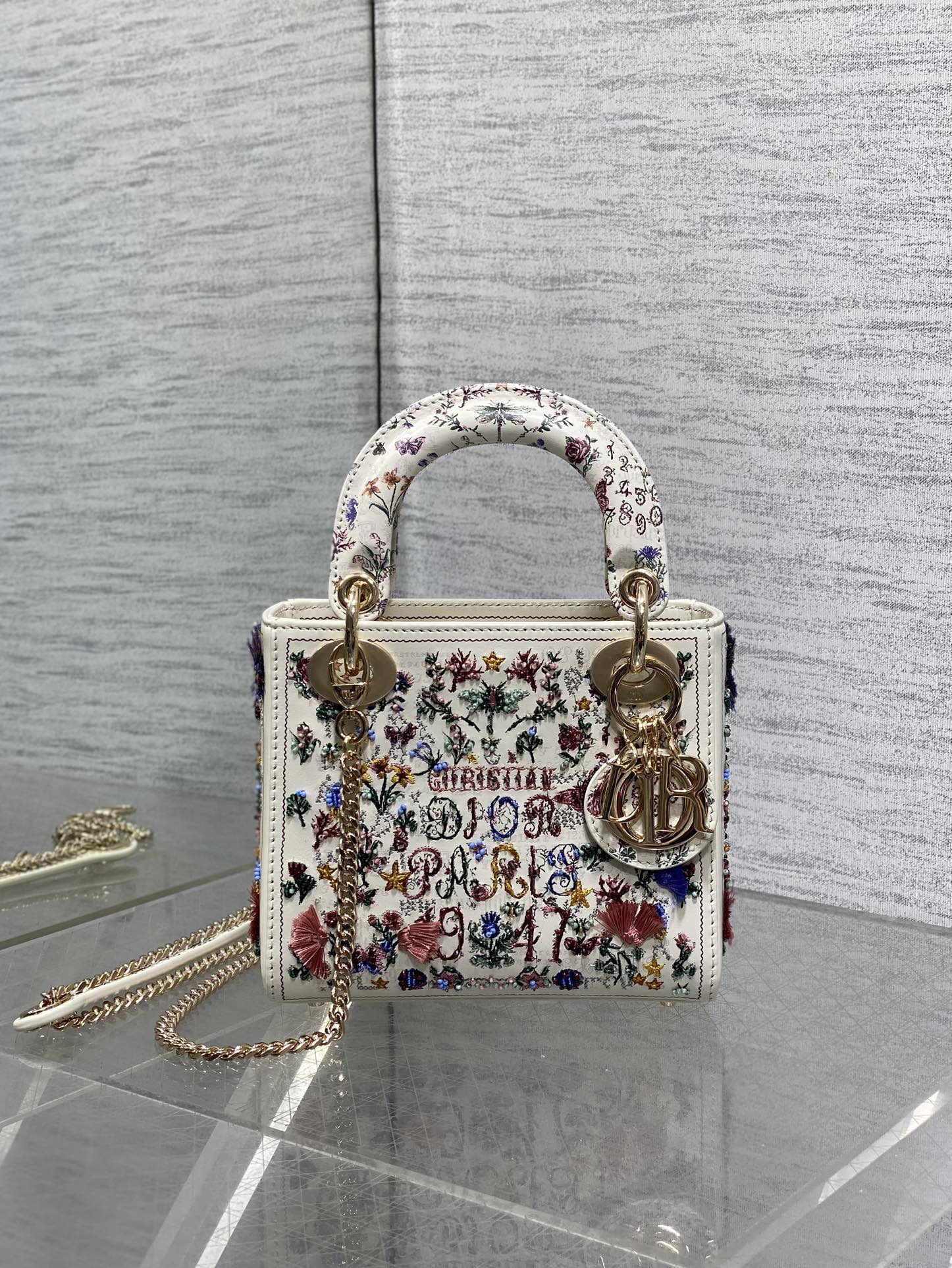 Dior Lady Limited Edition Heavy Beads Princess Diana Bag