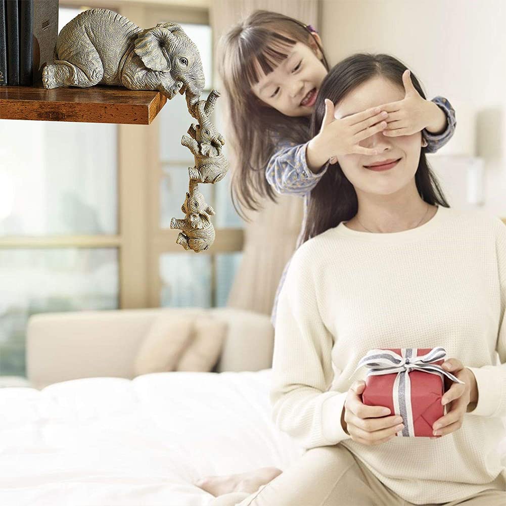 🔥Mother's Day Early Sale-[SAVE 50% OFF]Elephant Sitter Hand-Painted Figurines(Set of 3)-BUY 2 GET 1 FREE & FREE SHIPPING