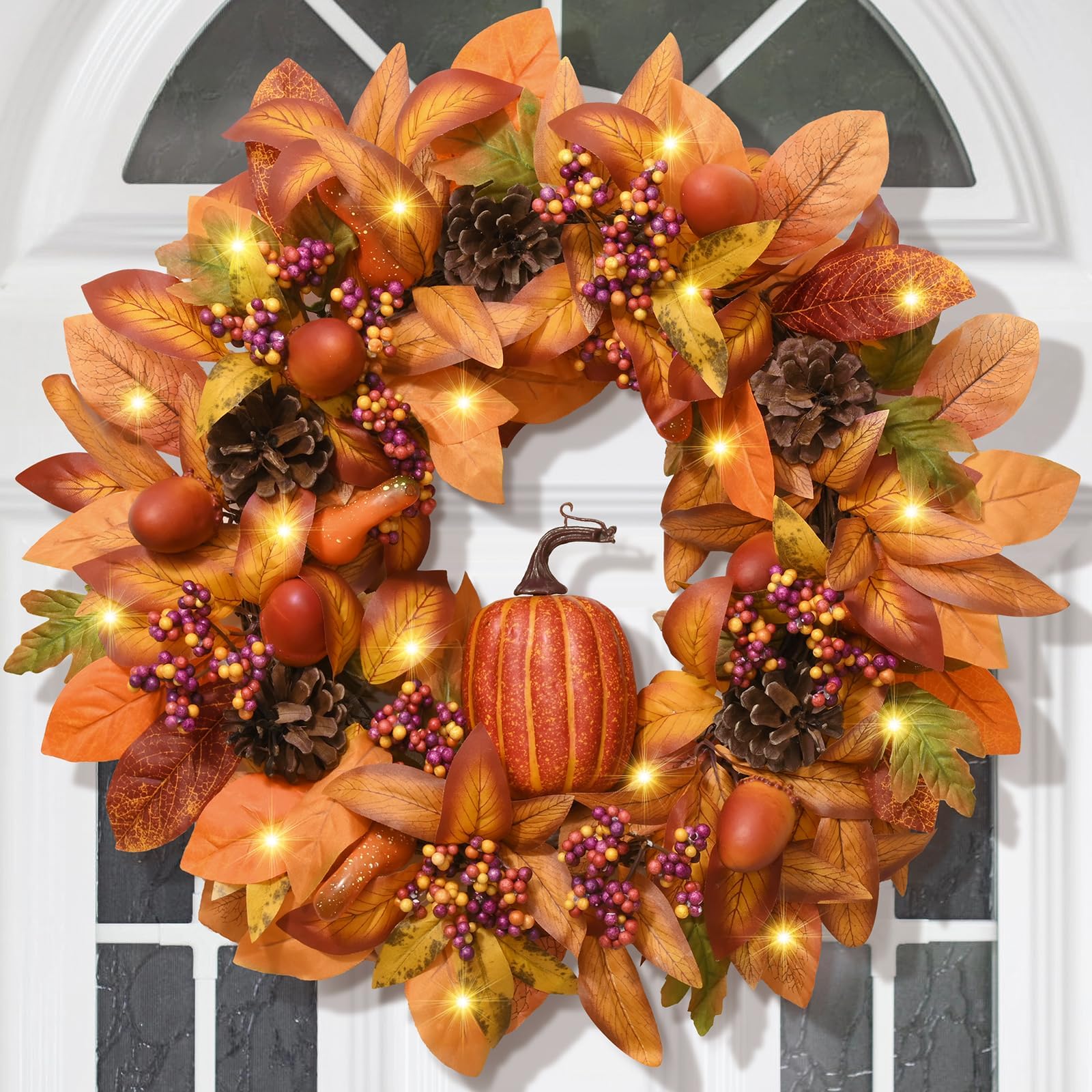 🍁Fall Decorations-Pumpkin Fall Wreath