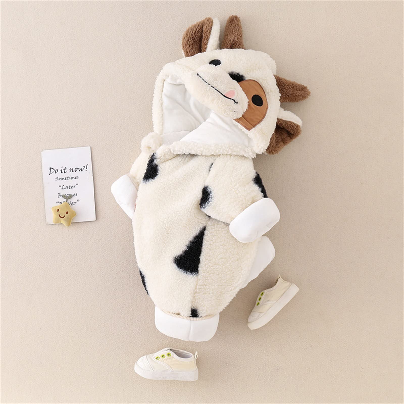 🐮 Little Moo Cozy Fleece Baby Snowsuit