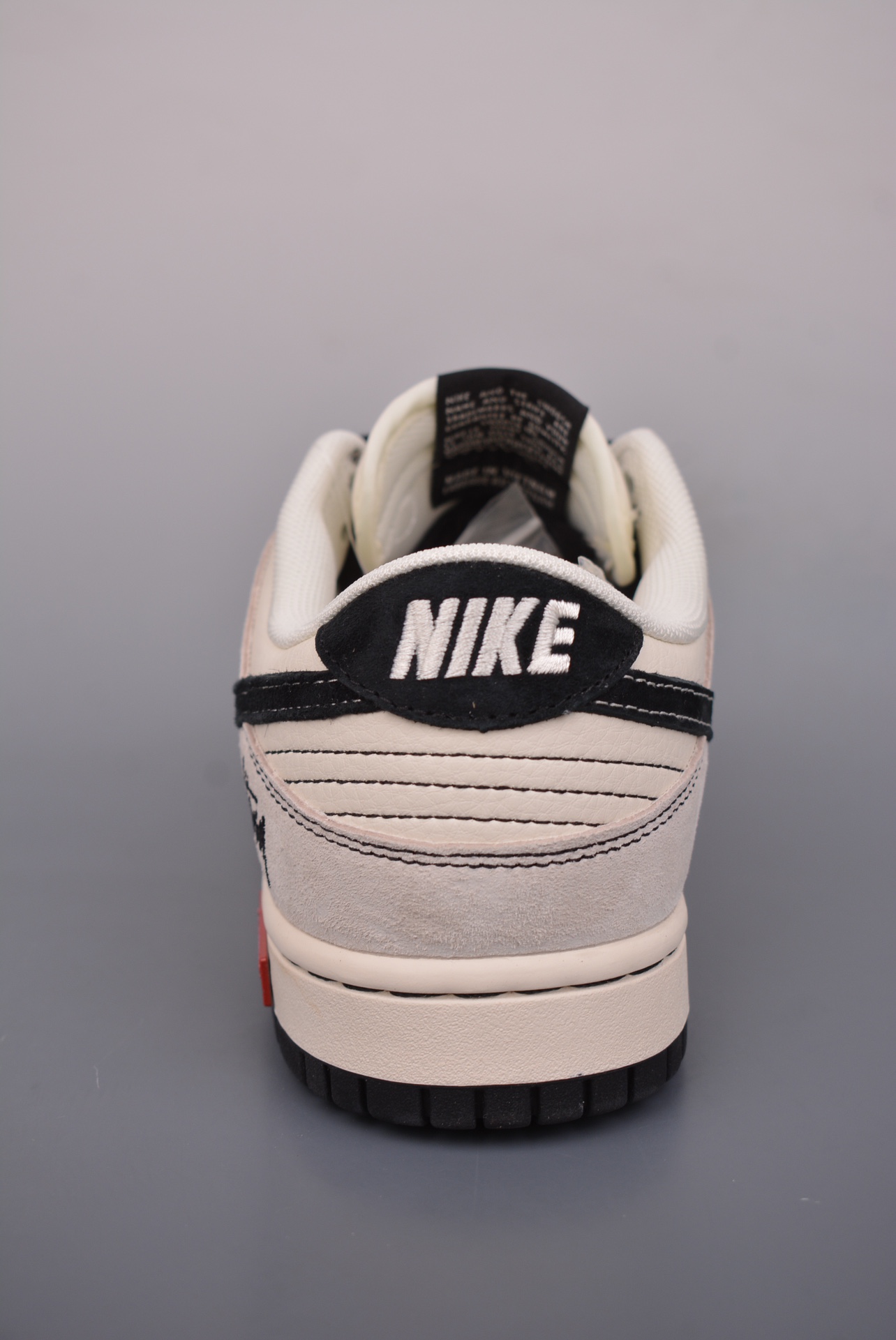 Stussy x Nike By You SB Dunk Low Retro SP Beige, Red and Black Embroidery MM1089-031
