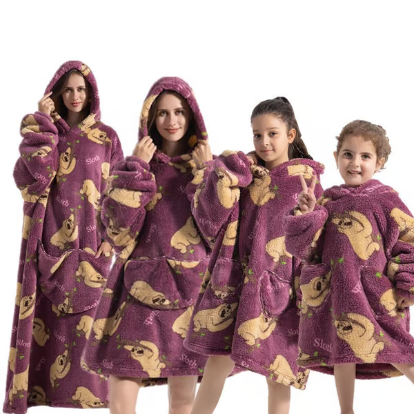 Cozy Oversized Blanket Hoodie with Big Pocket