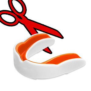 Orange & Pink 2 Pack Youth Football Mouth Guard with Case and Strap