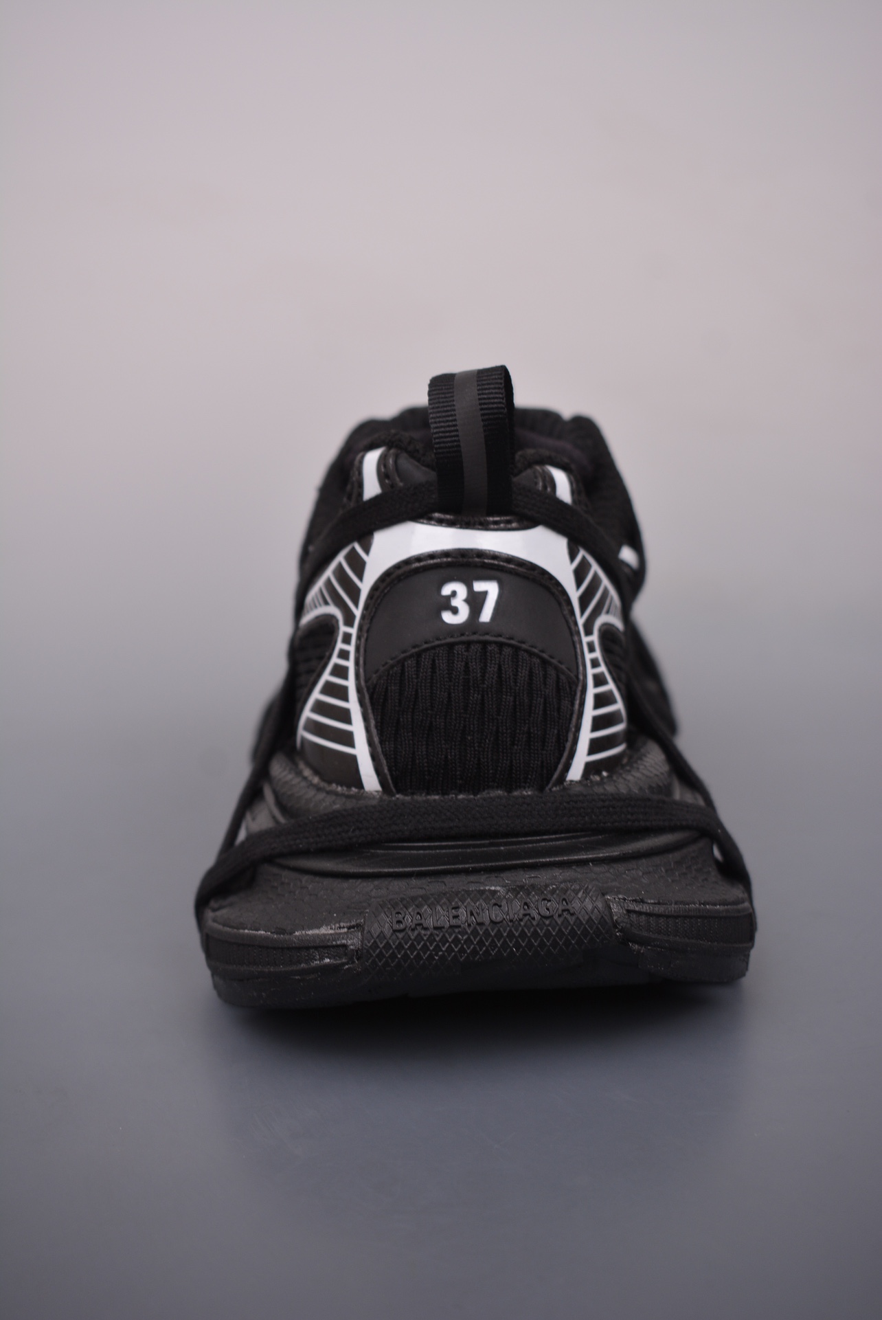 BALENCIAGA 3XL Extreme Lace Sneakers Black and White