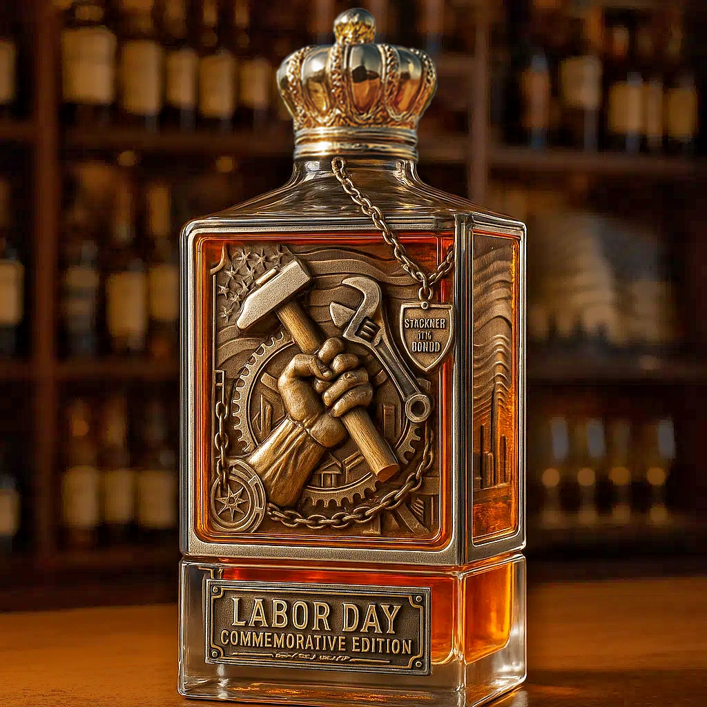 🛠️ Labor Day Whiskey Bottle — A Tribute to American Grit and Craftsmanship