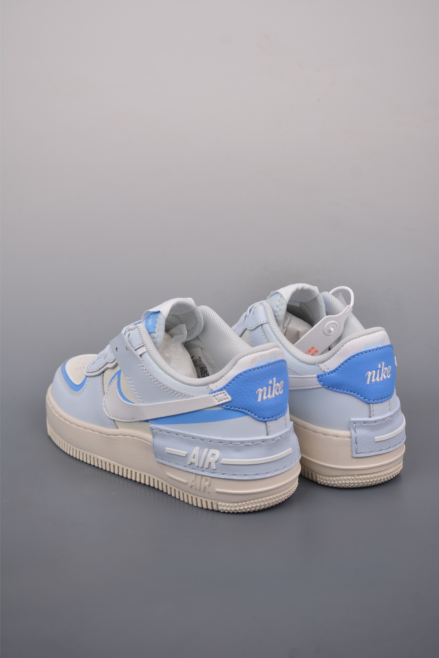 Nike WMNS Air Force 1 Shadow Leather White Blue DZ1847-400