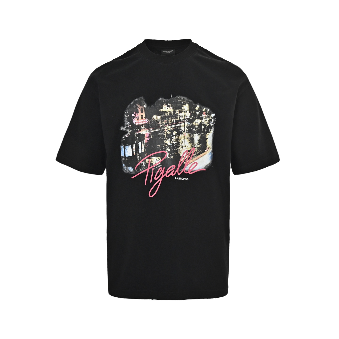 Balenciaga 25ss night view printed short sleeves