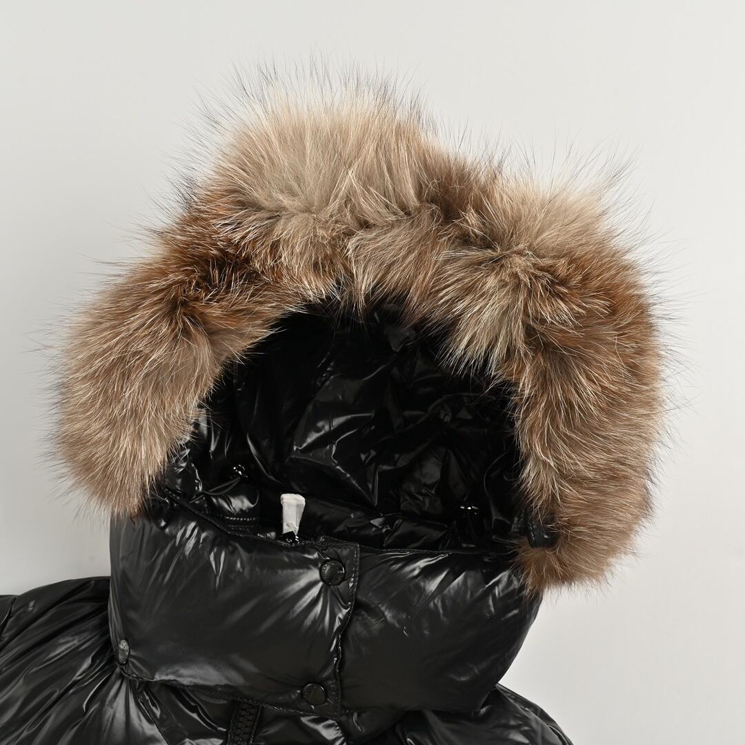 Moncler 50 Ribafur women's thick waist large fur collar mid-length down jacket