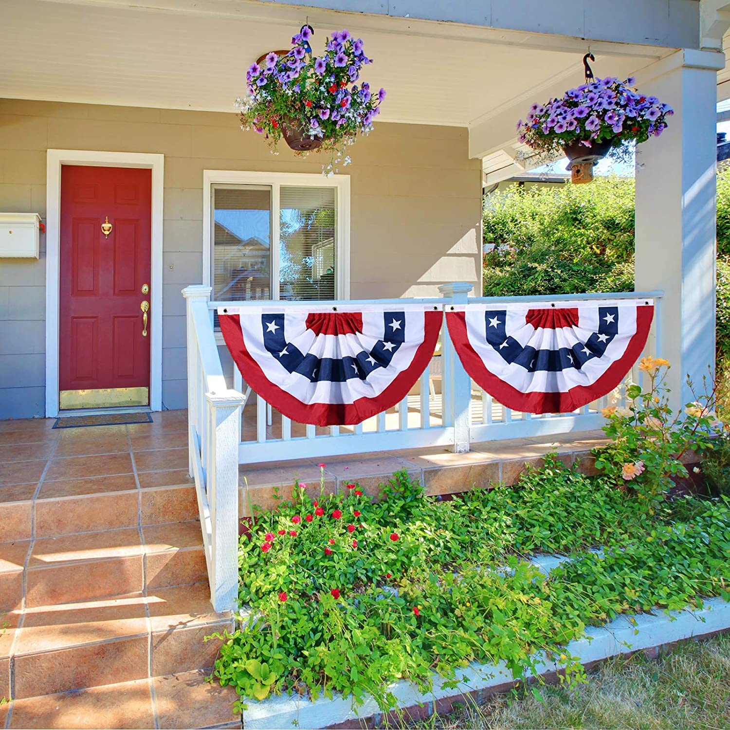 🔥Independence Day Sale 49% OFF🔥Patriotic Pleated Flag Fan And Stripes Bunting