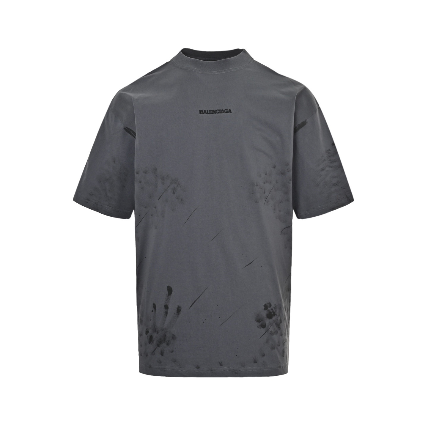 Balenciaga 25ss front and back logo embroidered short sleeves