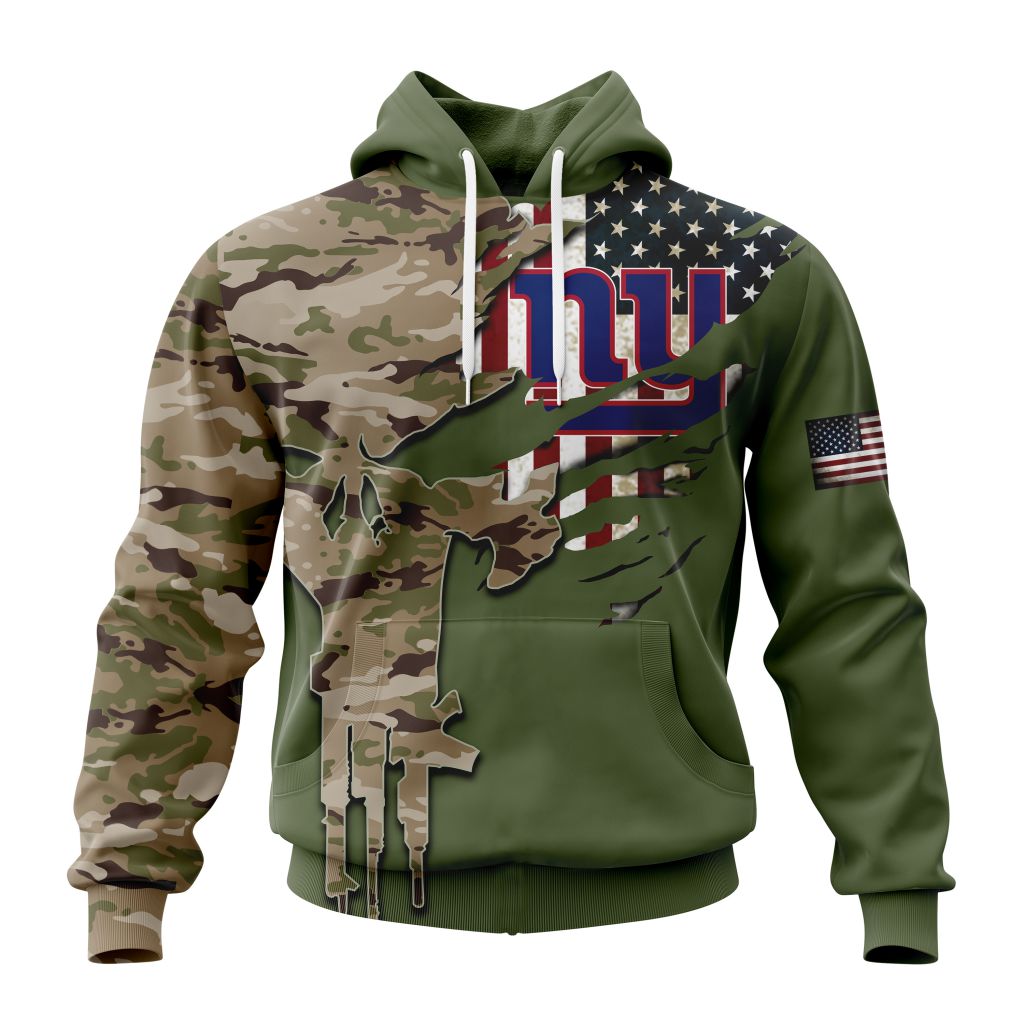 NEW YORK GIANTS 3D HOODIE VETERANS DAY