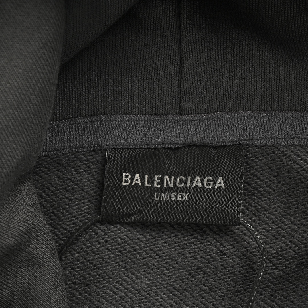 Balenciaga 24Fw graffiti logo print hooded sweatshirt