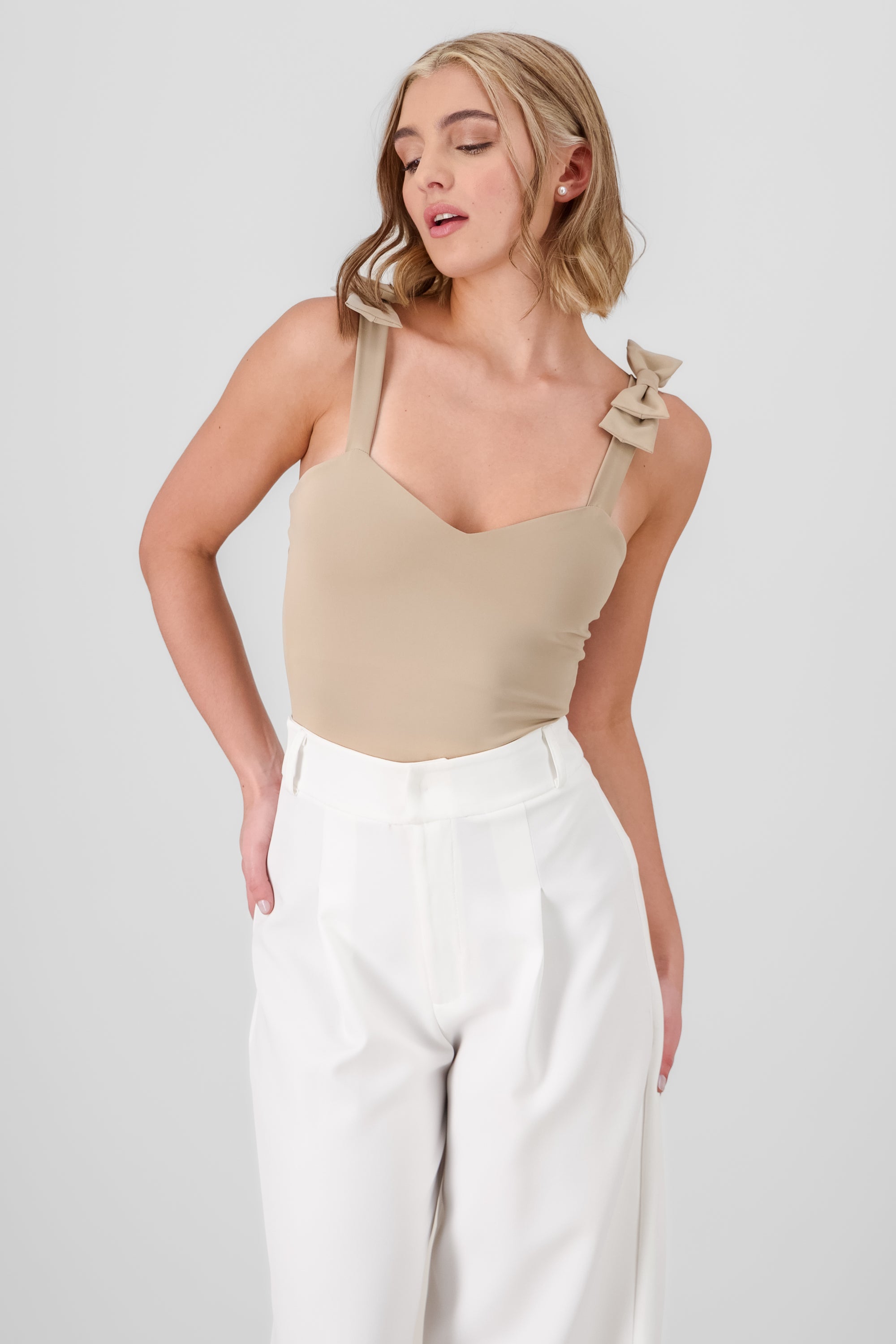 Jocelyn Bodysuit With Bow Straps