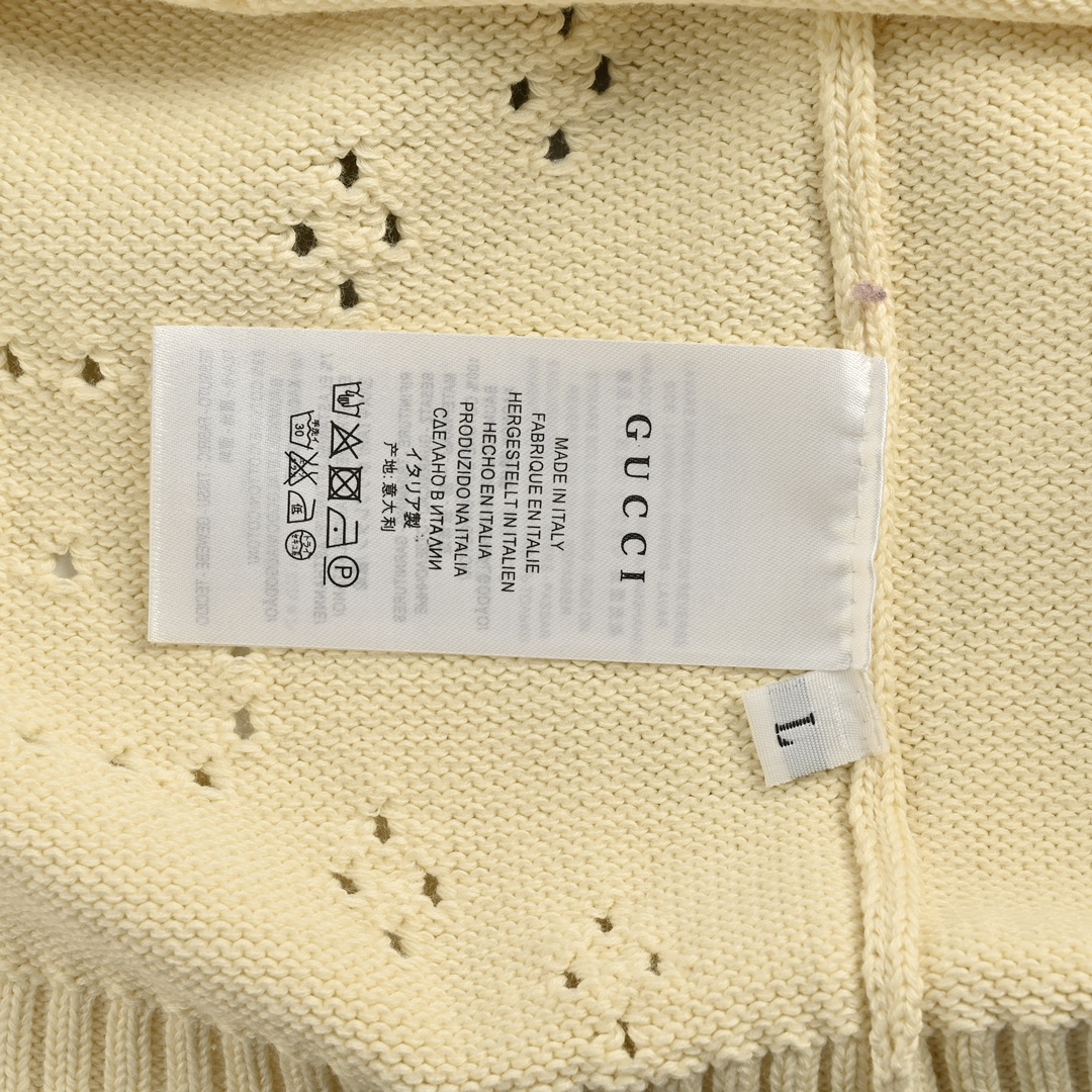 Gucci 24Fw Double G hollow crew neck sweater