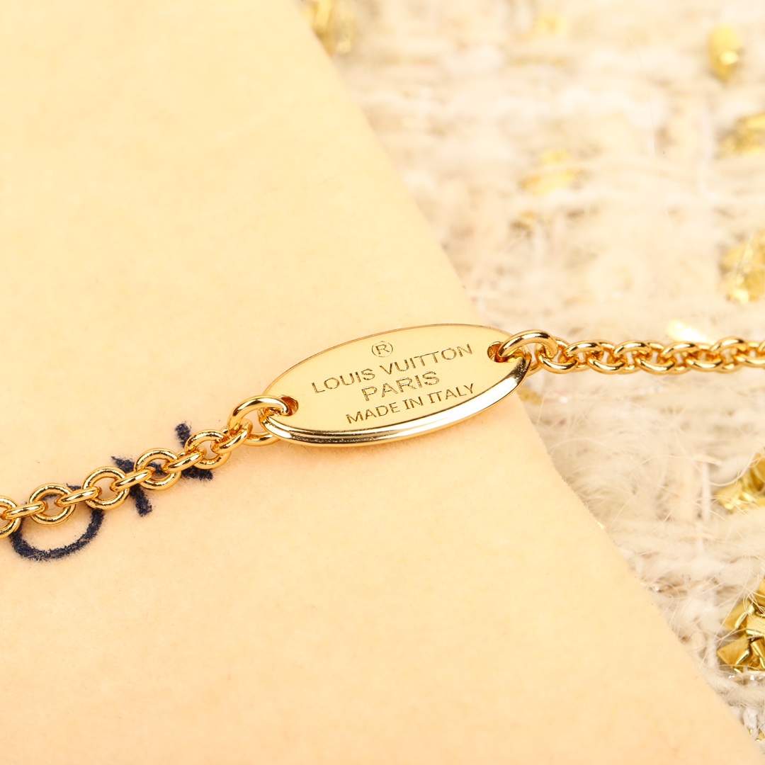 Louis Vuitton pink logo bracelet
