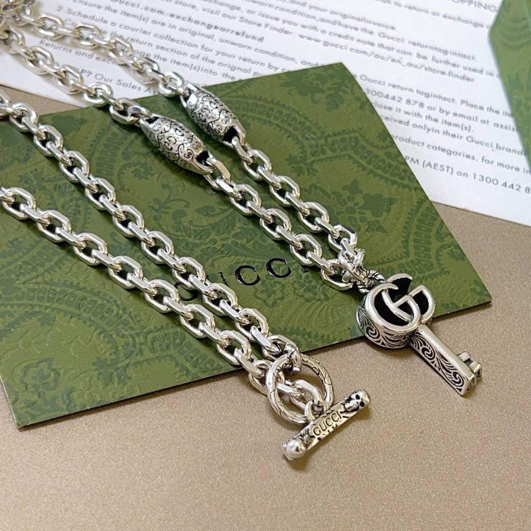 Gucci Anger Forest Series GG Key Vintage Necklace