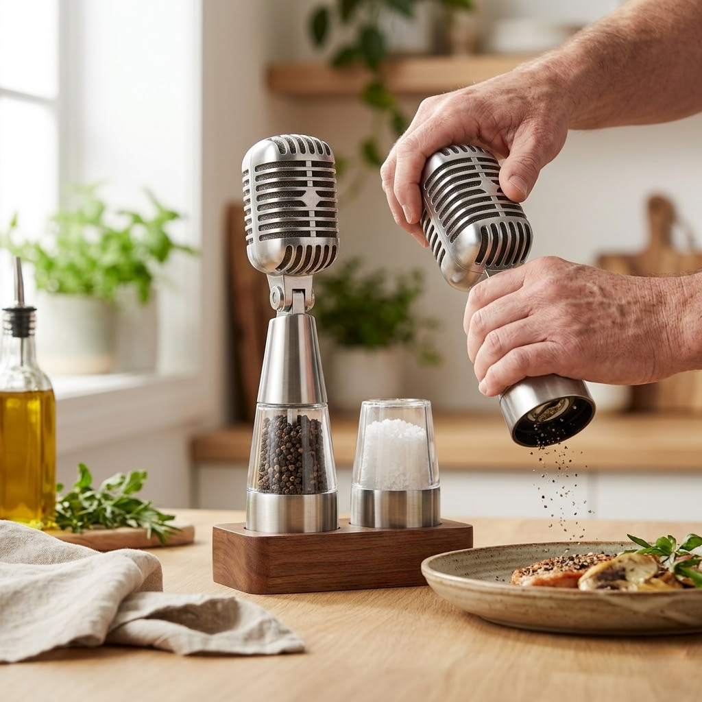 Multi-Functional Microphone Seasoning & Grinder Set