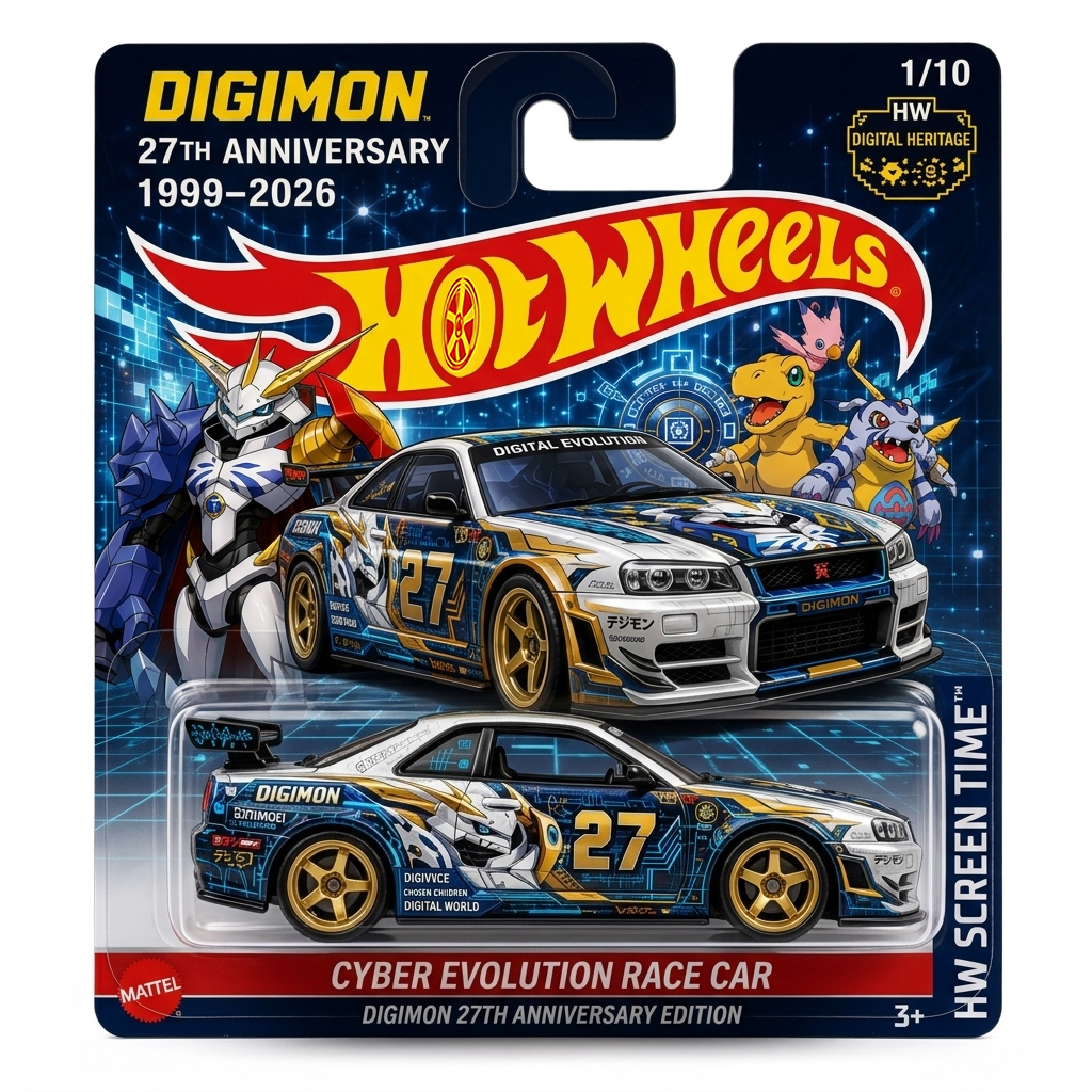 Digimon 27th Anniversary Cyber Evolution Race Car Collector Edition