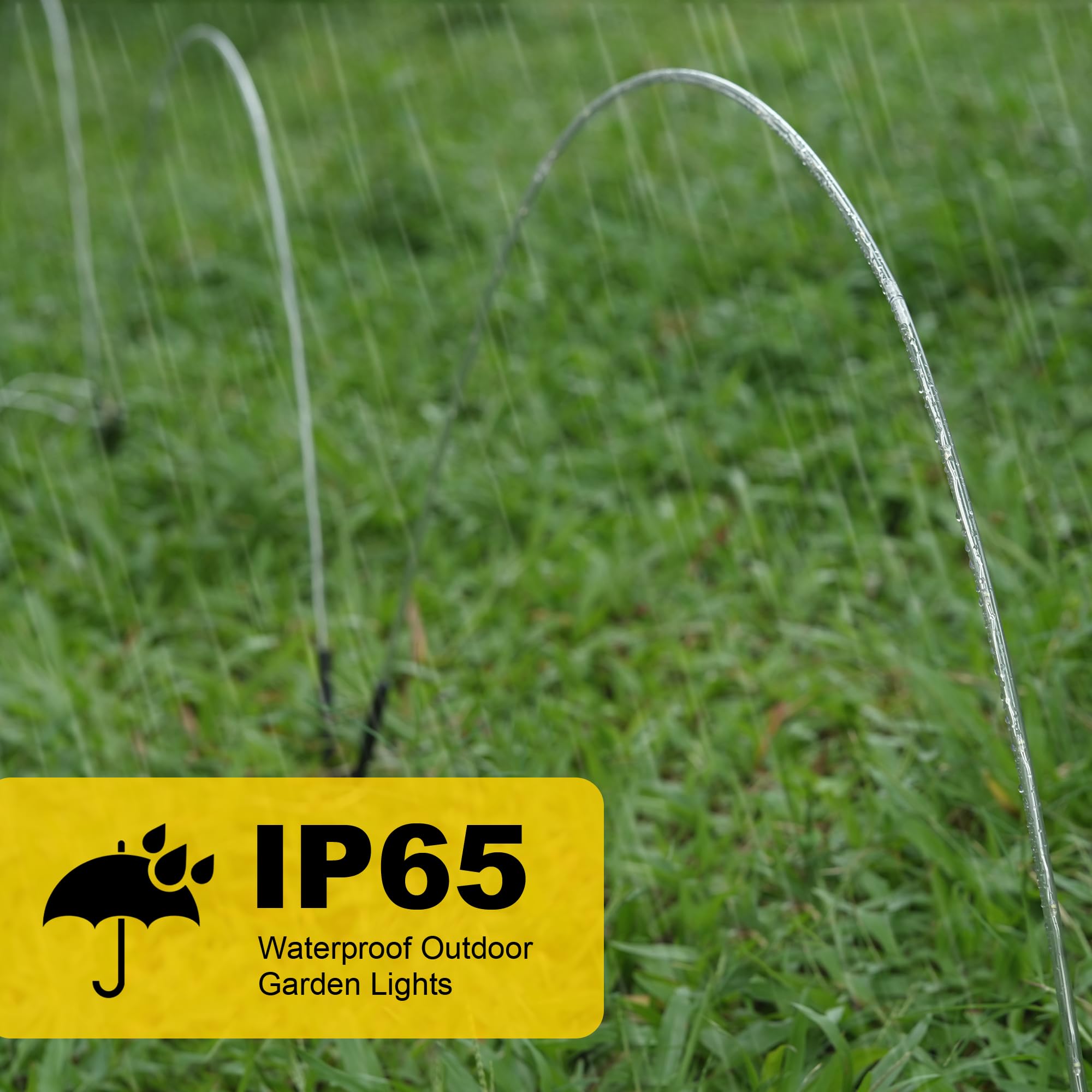 5-in-1 Solar Pathway Lights, Outdoor Waterproof, 120 LEDs, 8 Lighting Modes