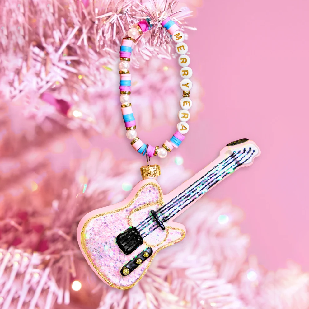 Merry Era Beaded Guitar Ornament