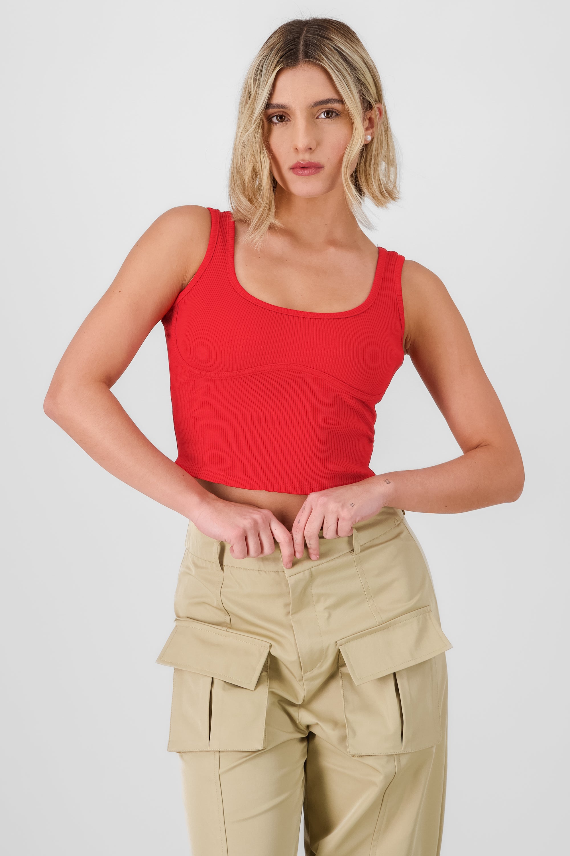 Sleeveless Ribbed Top