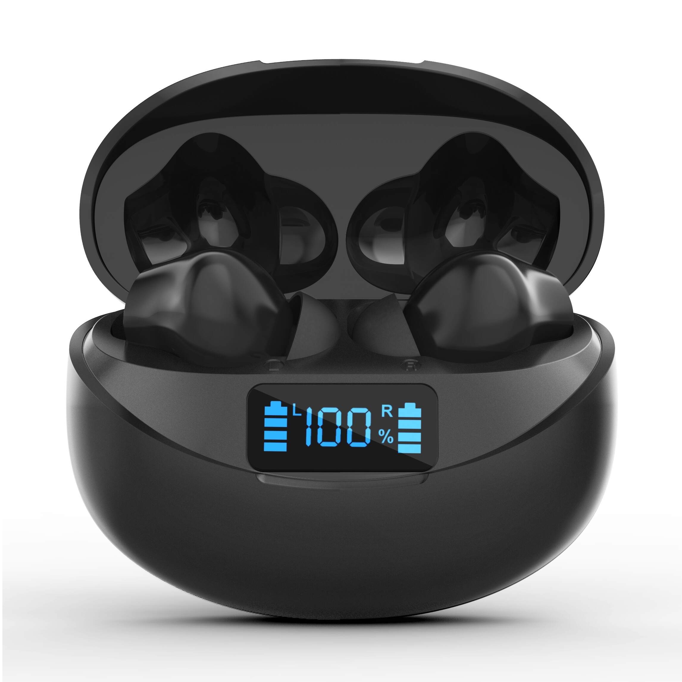 [Noise Cancelling Earbuds] Wireless Noise Cancelling Earbuds, True Wireless Stereo TWS Headphones | Sport Headset, Touch Control, Led Charging Case