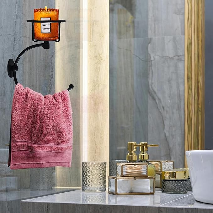 🕯️🕯️Vintage Towel Hook with Candle Holder