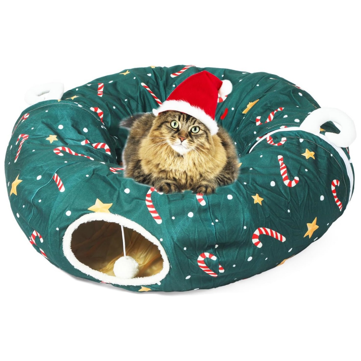 🎄Christmas Sale 60% OFF🎄Cat Tunnel Bed Under Christmas Tree