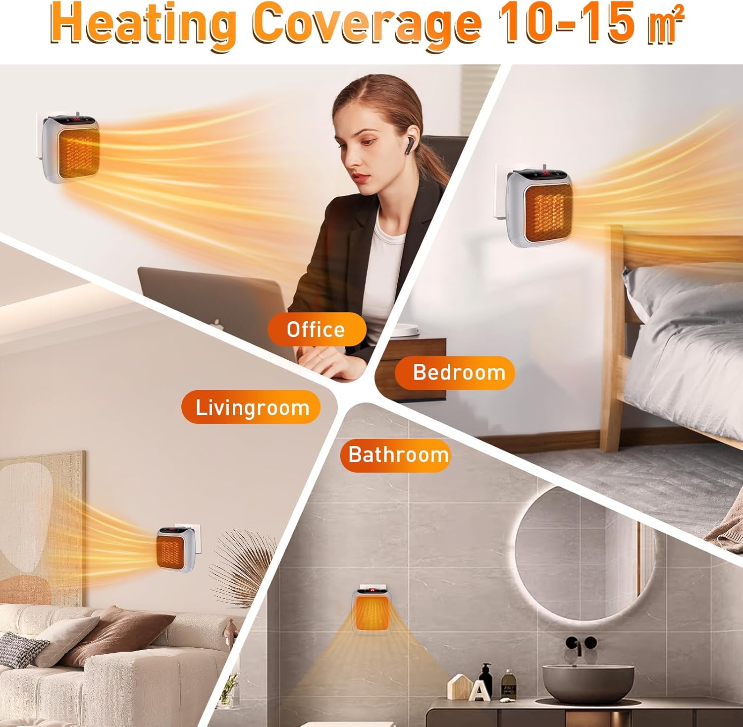 🌡️🌡️Portable Fan Heaters 800W